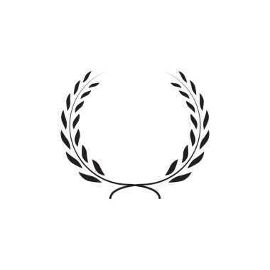 Laurel çelengi grafik tasarım şablonu çizimi