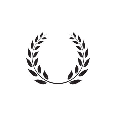 Laurel çelengi grafik tasarım şablonu çizimi