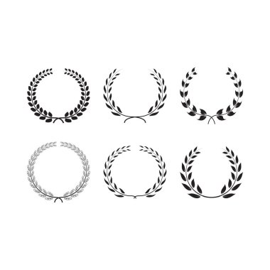 Laurel çelengi grafik tasarım şablonu çizimi