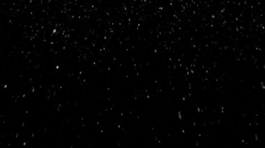 Döngü siyah arka plan üzerine düşen kar yerleşimi