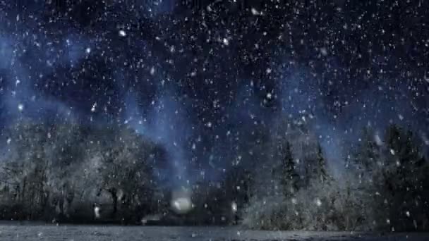 Winterlandschaft Hintergrund Animation — Stockvideo