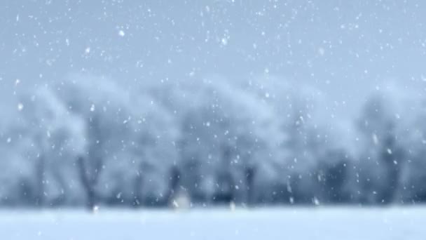 Winter Landschap Achtergrondanimatie — Stockvideo