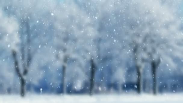 Winterlandschaft Hintergrund Animation — Stockvideo