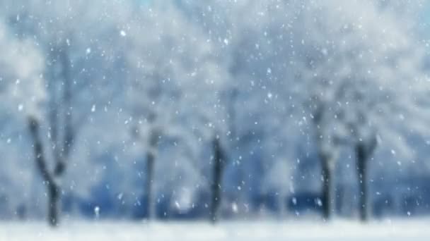 Winter scenery background animation