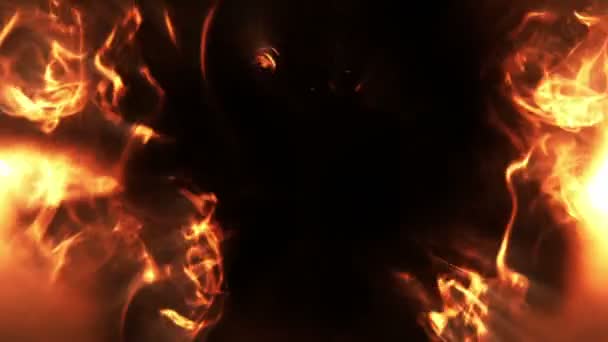 Abstracte Gloeiende Brand Achtergrond Animatie Lus — Stockvideo