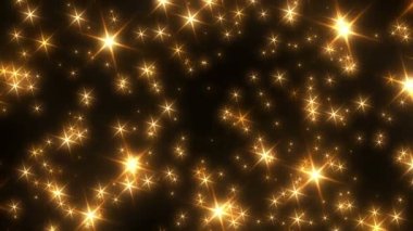 Parlayan Altın Yıldızlar Arkaplan Döngüsü