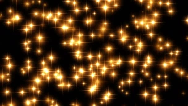 Brilhante Golden Stars Background Loop — Vídeo de Stock