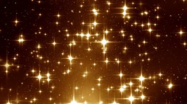 Parlayan Altın Yıldızlar Arkaplan Döngüsü