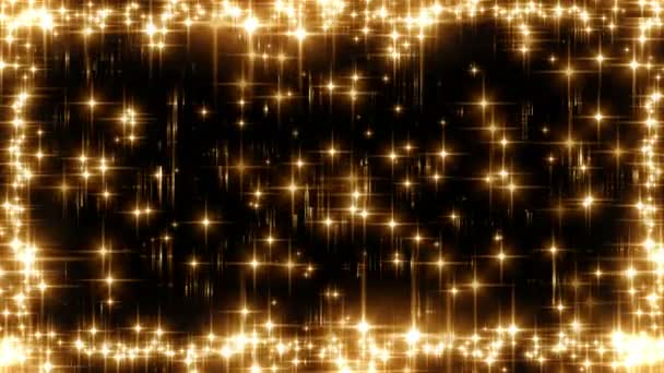 Glowing Golden Stars Background Loop — Stock Video