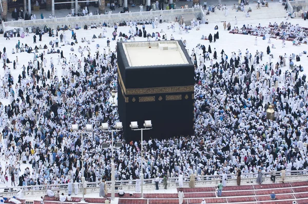 Imádság Tawaf Circumambulation Muzulmánok Körül Alkaaba Mecca Szaúd Arábia Top — Stock Fotó