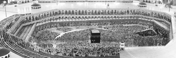 Musulmani Preghiera Intorno Alkaaba Alla Mecca Arabia Saudita Veduta Aerea — Foto Stock