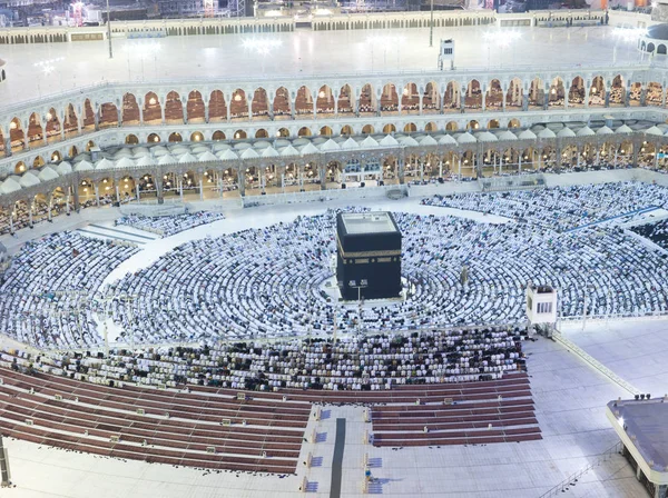 Muslime Beten Alkaaba Mekka Saudi Arabien Luftbild — Stockfoto