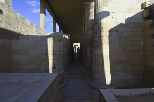 Vue Archéologique Près Pyramide Saqqara Gizeh Caire Eqypte — Photo