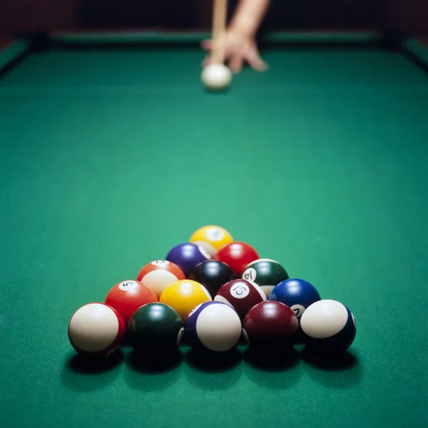 Adult Male Playing Pool Snooker Billiard — Stock Photo, Image
