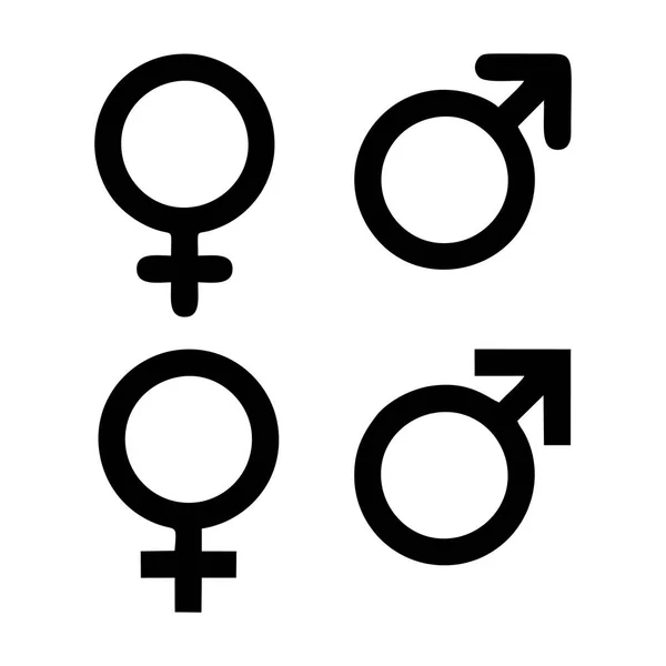 Conjunto Símbolos Masculino Feminino — Fotografia de Stock