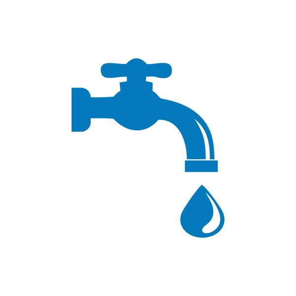 Wassertropfen Aus Wasserhähnen Logo — Stockfoto
