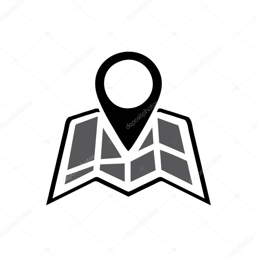 Regional map icon logo