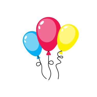 Beyaz arka plan üzerinde izole balon toplama logosu