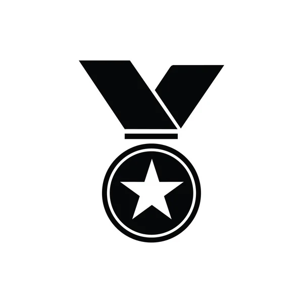 Μετάλλιο Εικονίδιο Λογότυπο Που Απομονώνονται Λευκό Φόντο — Φωτογραφία Αρχείου