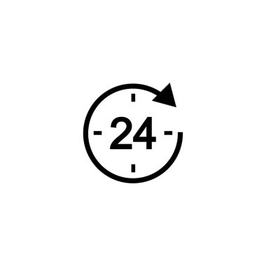  24 saat saat simgesi logosu