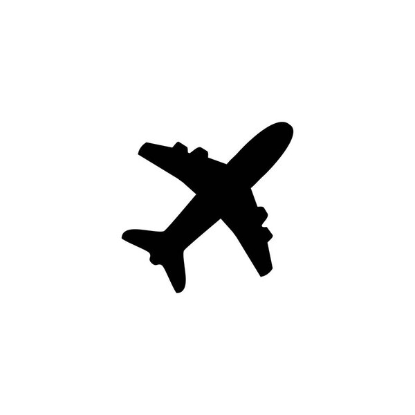 Airplane shape icon logo