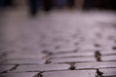 Eski bir Arnavut kaldırımlı için yazıt bir yer ile