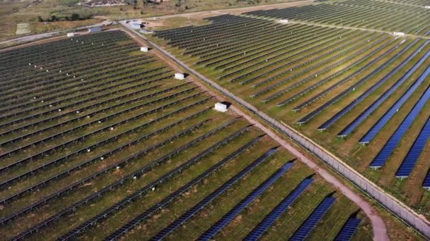 Planta Energia Painéis Solares Usando Energia Solar Renovável Com Sol — Vídeo de Stock
