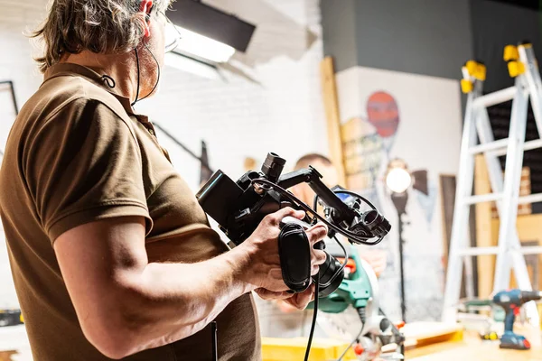 Behind the scenes of video production or video shooting — Stock Photo, Image