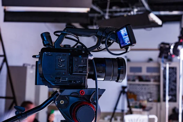 Video üretim veya video çekim sahne arkası — Stok fotoğraf
