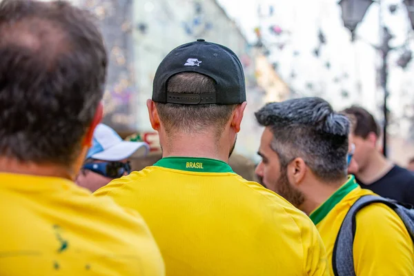 16 de junho de 2018. Copa do Mundo 2018, fãs de futebol nas ruas de M — Fotografia de Stock