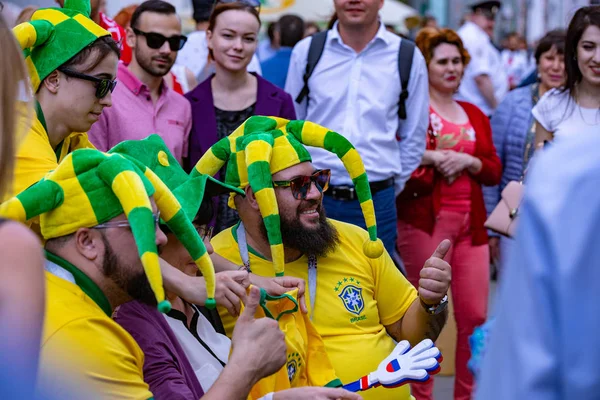 Moscou, Rússia, 20 de junho de 2018. Copa do Mundo 2018, fãs de futebol em — Fotografia de Stock