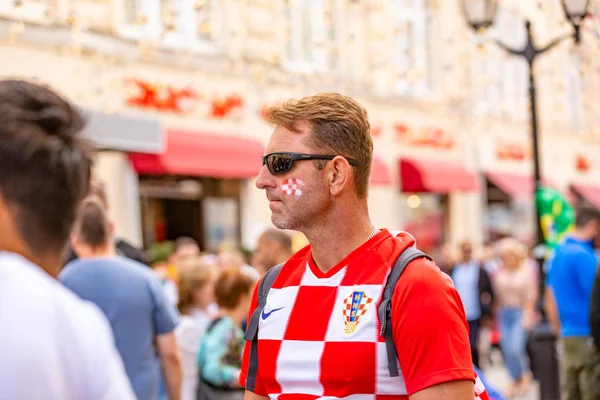 Moskva, Rusko, 20 června 2018. Světa ve fotbale 2018, fotbaloví fanoušci na — Stock fotografie