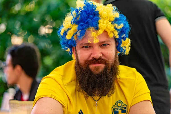 Moscow, Russia, June 20, 2018. World Cup 2018, football fans on — Stock Photo, Image