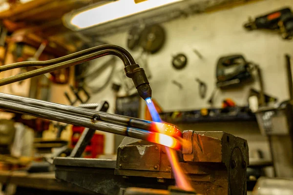 Gasflaschenschweißmaschine. autogen. — Stockfoto