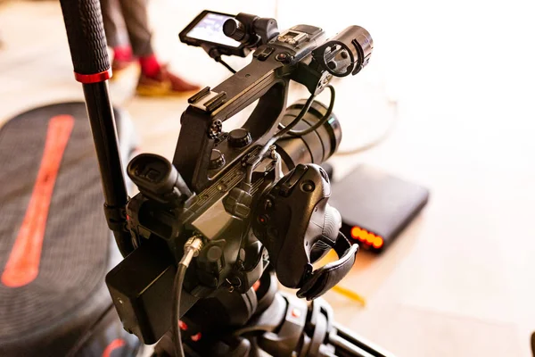 Video üretim veya video çekim sahne arkası — Stok fotoğraf
