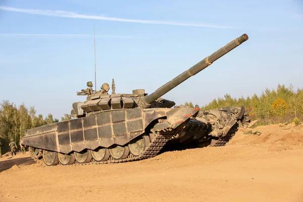 Harci tank. Katonai koncepciót. A gyakorlatok tartály. — Stock Fotó