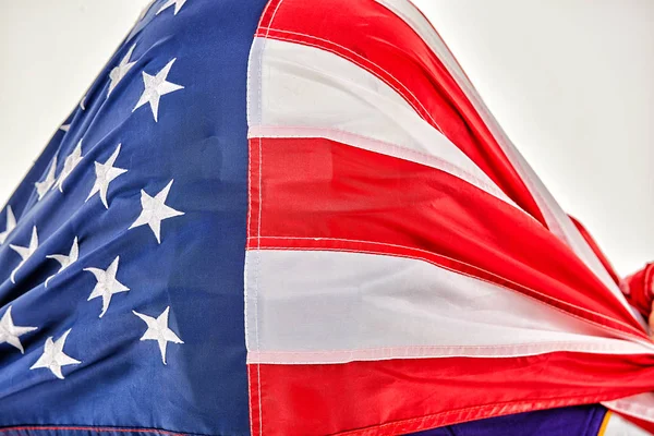 Bandera americana. El símbolo nacional de los Estados Unidos. Día de la independencia — Foto de Stock