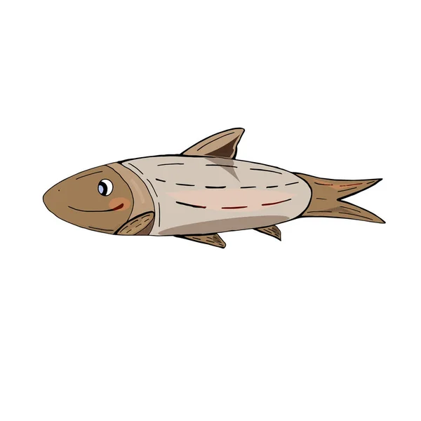 Funny Fish Vector Illustration — Stock Vector