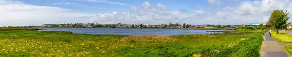 Lough Atalia Bay Houses Background Galway Ireland — Stock Photo, Image