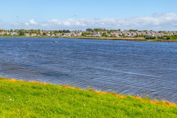 Lough Atalia Bay Houses Background Galway Irlanda — Foto Stock