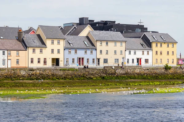 Gebouwen Corrib Rivier Galway Ierland — Stockfoto