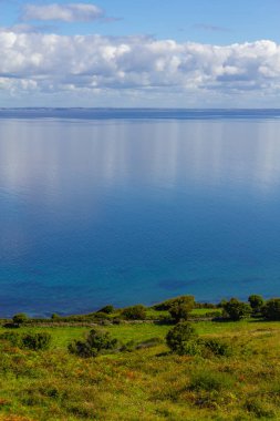 Galway bay içinde geçmiş, Fanore, Clare, İrlanda ile Burren yol iz