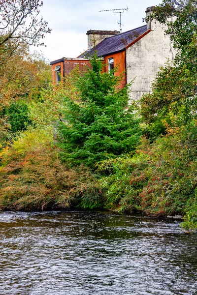 Maisons Routes Rivière Owenriff Oughterard Irlande — Photo