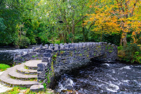 Pont Pierre Dessus Rivière Owenriff Oughterard Irlande — Photo