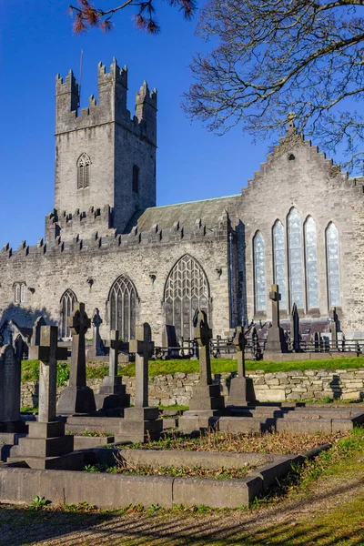 Λίμερικ Πέτρινη Εκκλησία Και Κοιμητήριο Λίμερικ Ιρλανδία — Φωτογραφία Αρχείου