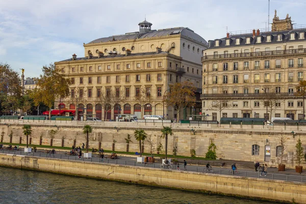Buildings Sena River Sidewalk Paris France — Stock Photo, Image