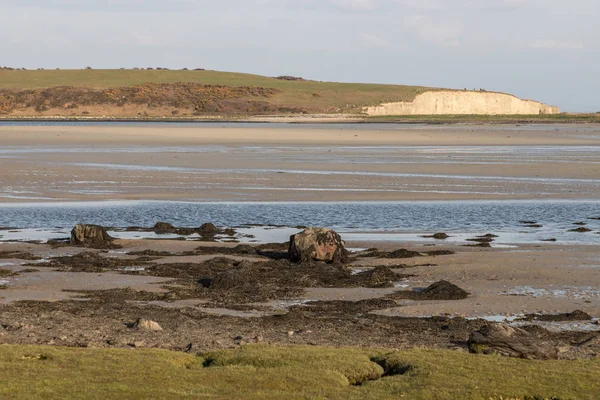 Pole farmy a pláž Silvestrand v Galway Bay — Stock fotografie