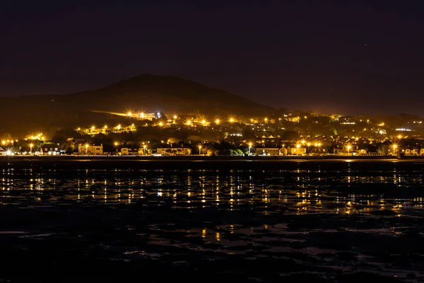 Nachtlichter der Halbinsel Howth — Stockfoto