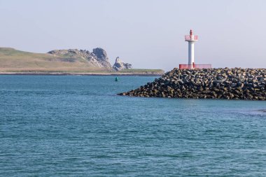 Backgro İrlanda'nın Göz Adası ile Howth Deniz Feneri ayrıntıları