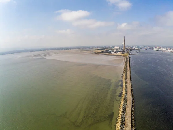 Vista aérea del puerto de Dublín — Foto de Stock